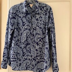 J Crew Paisley Blouse